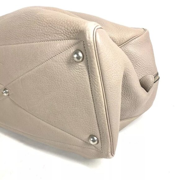 HERMES Victoria 43 Shoulder Bag Duffle Bag Taurillon Clemence Beige - Picture 6 of 15